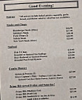 Calder Store Lounge menu