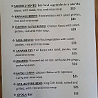 Shira Nui menu