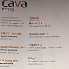 Cava Mezze- Rockville menu