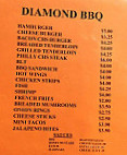 Diamond Barbecue Tavern, Inc. menu