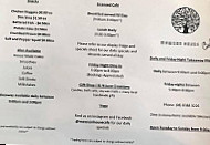 Mawson House Café menu