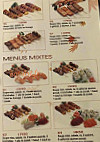 Sushi Epernay menu