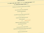 Restaurant LE VIEUX PUITS menu