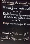 Le Nandou menu