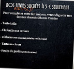 Mamie Cuisine menu