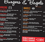 Burgers & Bagels menu