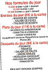 Bistrot De La Place menu