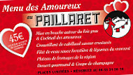 Le Paillaret menu