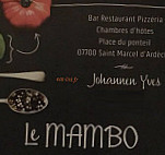 Le Mambo menu