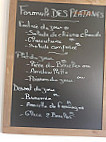 Auberge Des Platanes menu