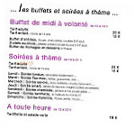 La Perelle menu