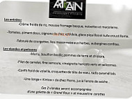 Art'zain menu