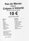 Creperie Pen-Ar-Menez menu