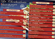 La Choubouloute menu