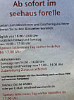 Seehaus Forelle menu
