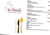 Il David menu