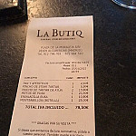 La Butiq menu