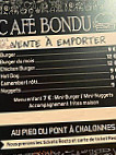 Le Café Bondu menu