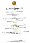 Le Clos D'Amboise menu