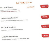 Le Carre menu