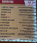 Anthony Leon's Mexican menu