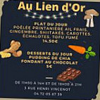 Au Lien D'or Snacktiviste menu