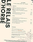 Le Relais D'horbe menu
