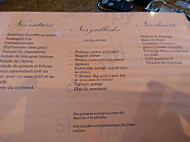 Auberge De Pantouquet menu