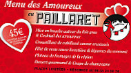 Le Paillaret menu