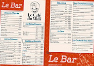 Le Café Du Midi menu