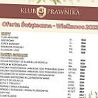Kaczorowski Andrzej PHU Gastr Restauracja Klub Prawnika menu