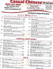 CASUAL CHINESE RESTAURANT menu