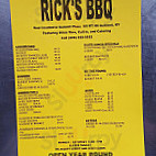 Ricks Barbecue And More menu