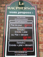 Le Mac Pherson menu