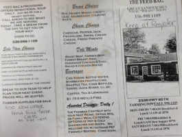 The Feed Bag And General Store menu