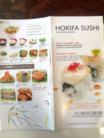 Hokifa Sushi menu