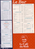 Le Café Du Midi menu