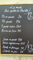 Les Poulets De Paulette menu