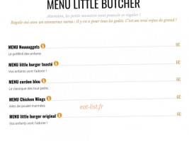 Brut Butcher menu