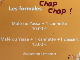 Chap Chap Food menu