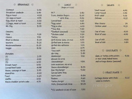 Light's Bake Shop menu