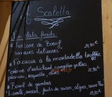 Restaurant A Scaletta menu