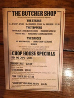 Dashers Corner Pub menu