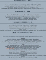L'auberge Du Château Bleu menu