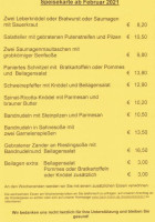 Zum KlosterstÜbchen menu