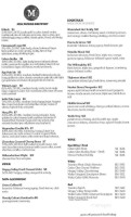 The Watershed Pub menu