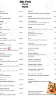 Gaststätte Alte Post Inh. Alexandra Clauss menu