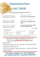 Gaststätte Zum Adler menu