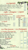 Auberge Del Pais Vert menu