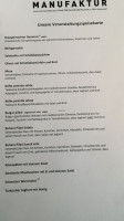 Club Manufaktur menu